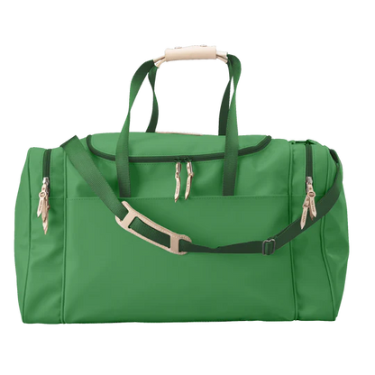 Large Square Duffel (Order in any color!) Duffel Bags Jon Hart Kelly Green Coated Canvas  
