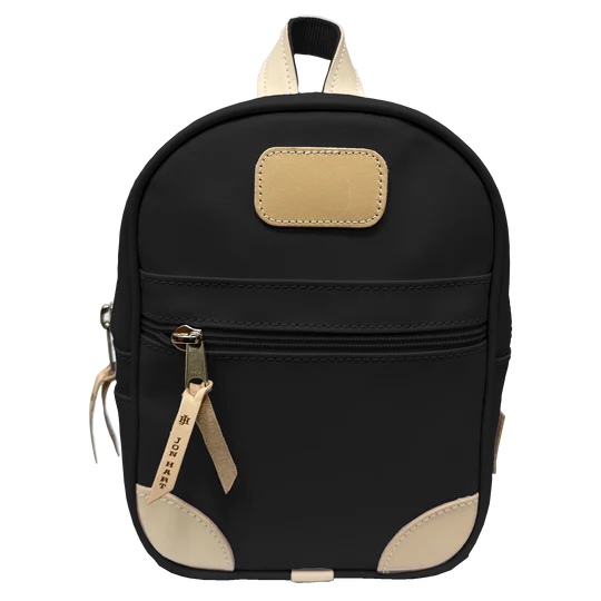 Mini Backpack (Order in any color!) Backpacks Jon Hart Black Coated Canvas