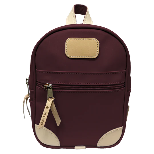 Mini Backpack (Order in any color!) Backpacks Jon Hart Burgundy Coated Canvas