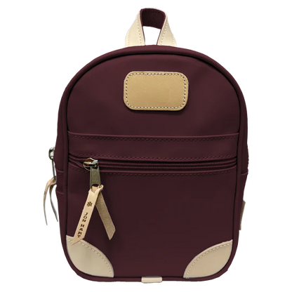 Mini Backpack (Order in any color!) Backpacks Jon Hart Burgundy Coated Canvas