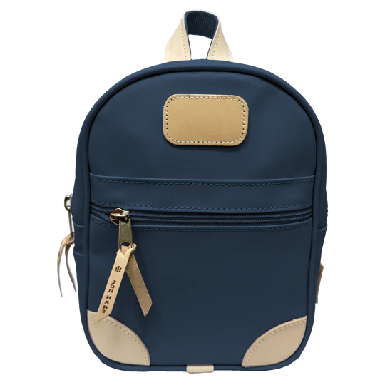 Mini Backpack (Order in any color!) Backpacks Jon Hart Navy Coated Canvas