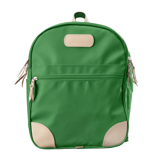 Large Backpack (Order in any color!) Backpacks Jon Hart Kelly Green Coated Canvas  