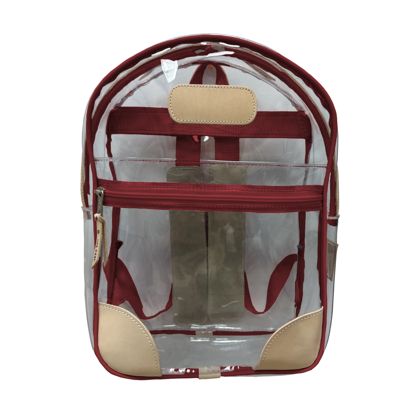 Clear Backpack (Order in any color!) Backpacks Jon Hart Red Webbing