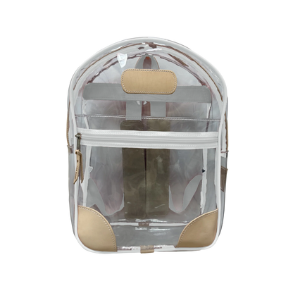 Clear Backpack (Order in any color!) Backpacks Jon Hart White Webbing