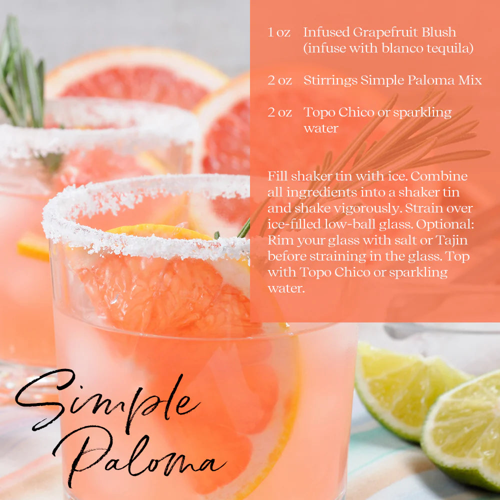 Cocktail Infusions - Grapefruit Blush cocktail mix Southern Spirit   