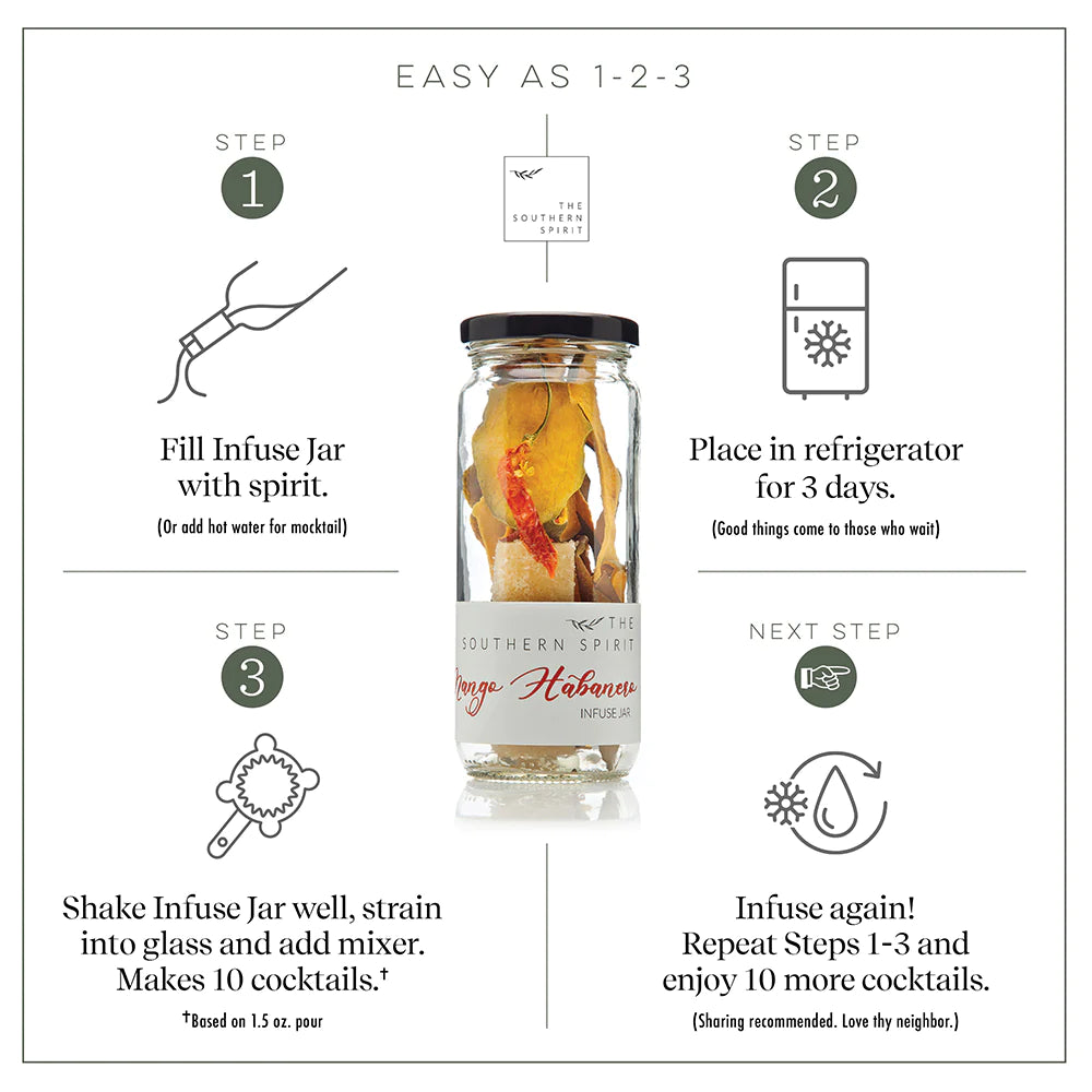 Cocktail Infusions - Mango Habanero cocktail mix Southern Spirit   