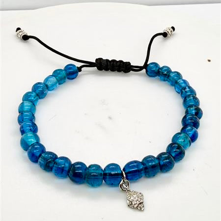 Blackened Blue Glass Bracelet by Armenta