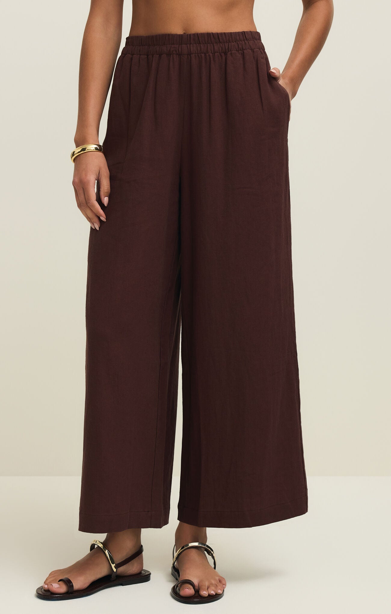 Scout Linen Pant - Chocolate Cherry PANTS Z Supply