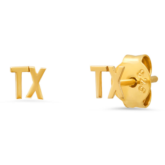 Gold Vermeil TX Studs - Texas Earrings Tai Jewelry Default Title