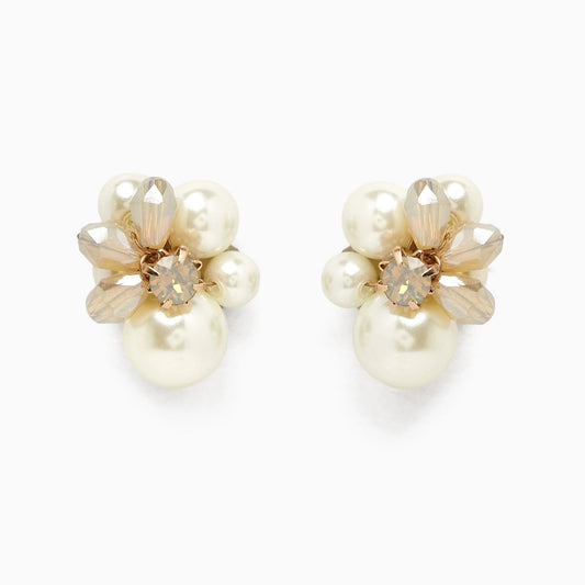 Pearl Beaded Cluster Studs Earrings Tai Jewelry