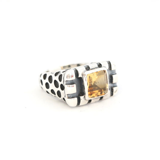 Citrine Thick Bar Ring Rings Dian Malouf   