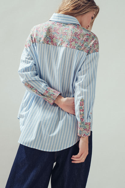 Garden Stripe Button Up TOP Trends