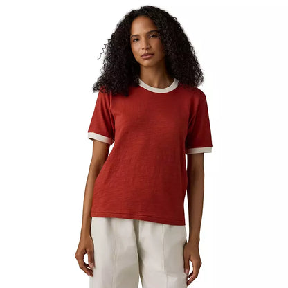Sunwashed Slub Camp Tee - Red Ochre
