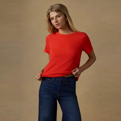 Sunwashed Essential Tee - Poppy Red