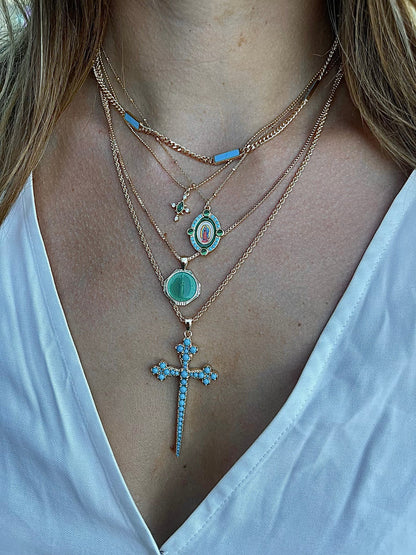 Our Lady Guadalupe Enamel Necklace