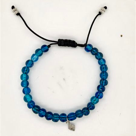 Blackened Blue Glass Bracelet by Armenta