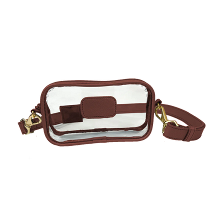 Clear Crosslet (Order in any color!) Crossbodies Jon Hart Wine Leather
