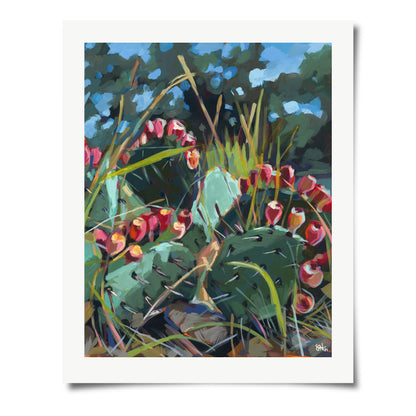 Prickly Pear Cactus Print Art Print Sarah Heinbaugh