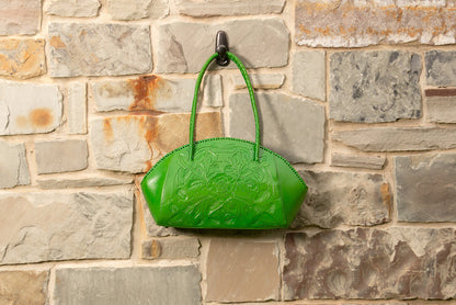 Paloma Hand-Tooled Leather Purse Purse Hide and Chic Green