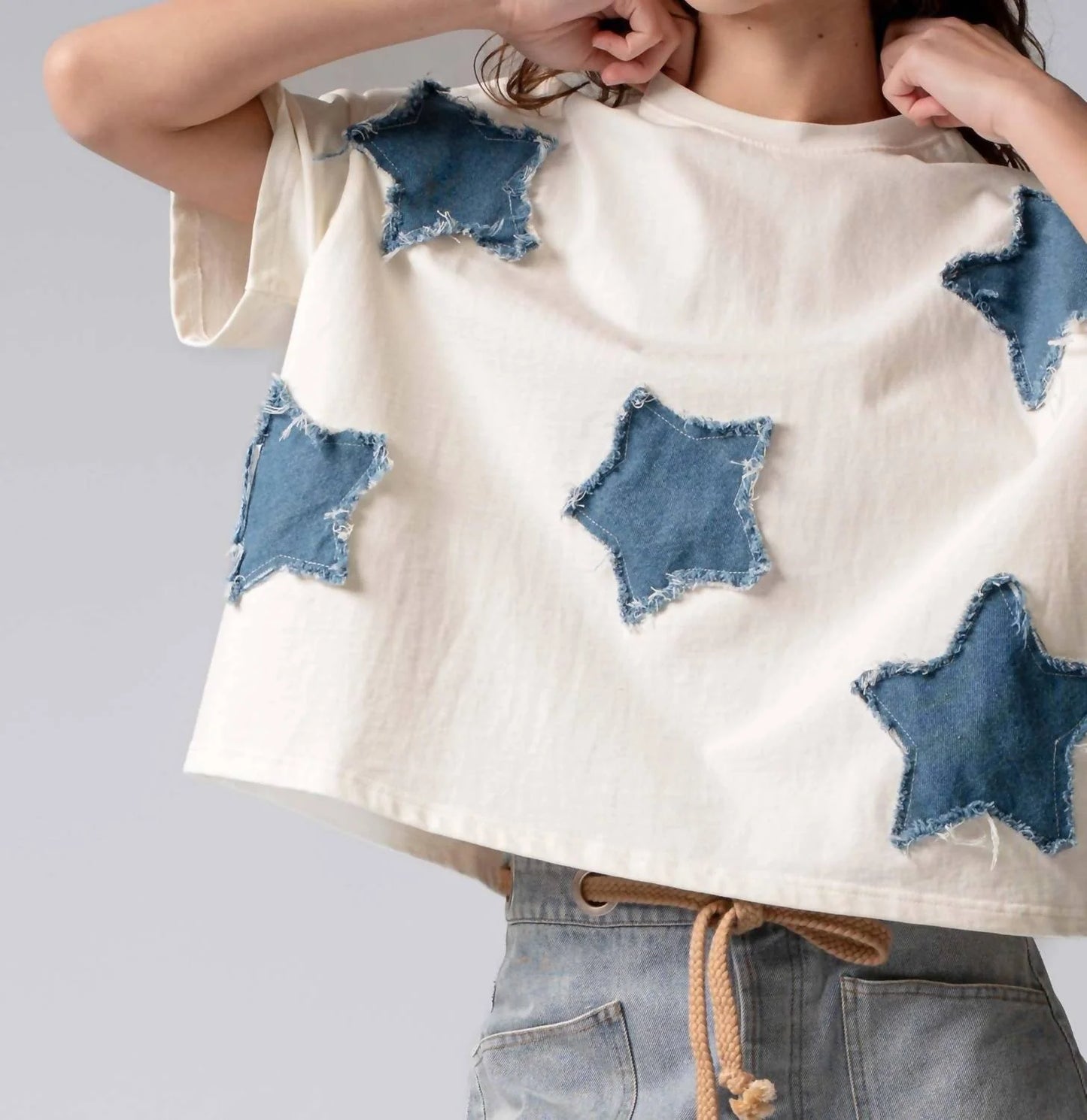 Denim Star Oversized Tee TOP TREND:NOTES