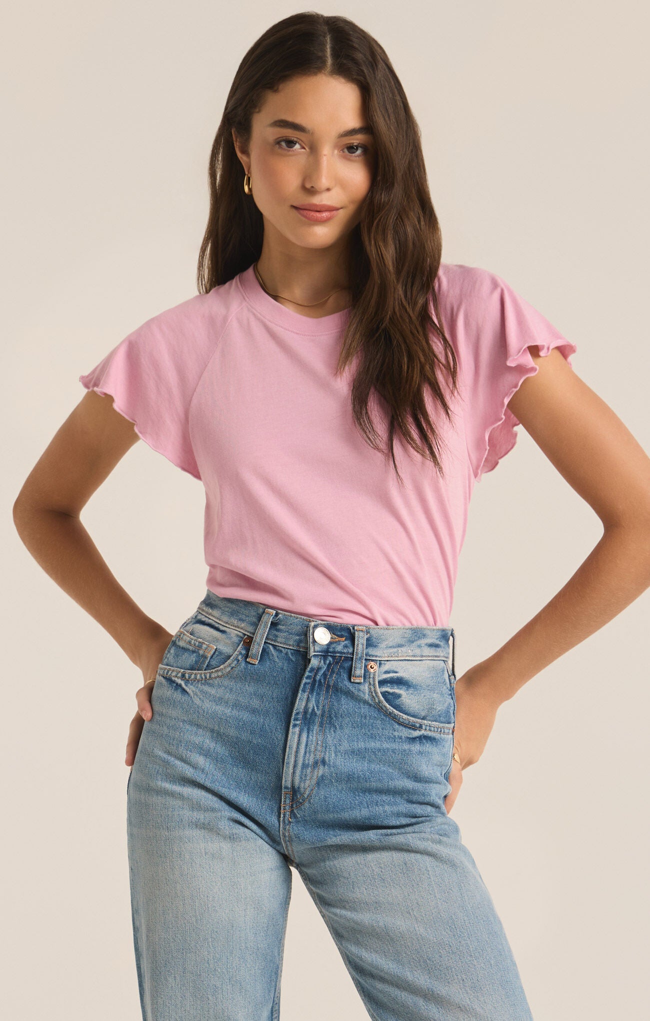 Abby Flutter Tee - Sunset Mauve T-Shirts Z-Supply   