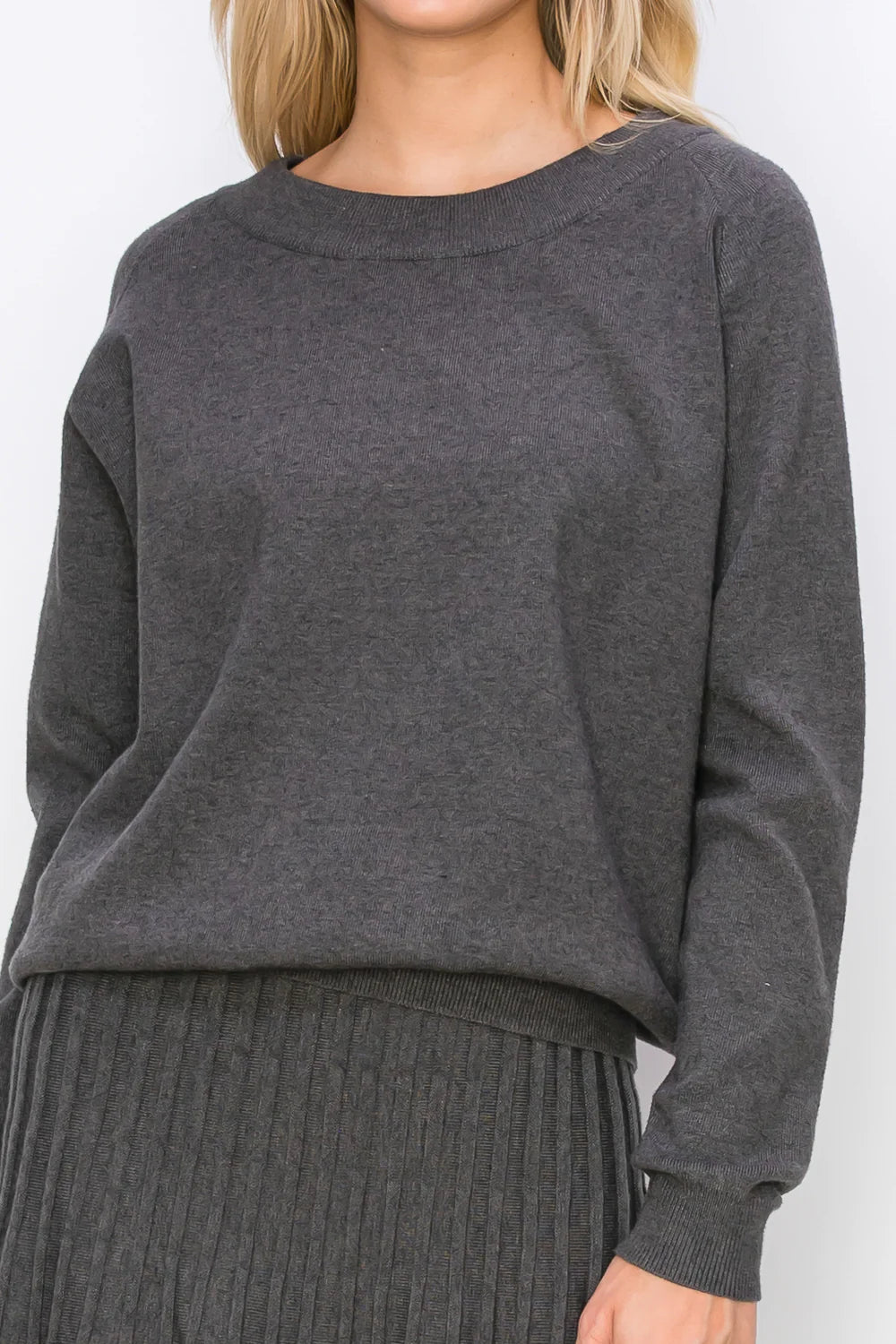 Sandy Knitted Sweater - Charcoal Sweaters JOH Apparel   