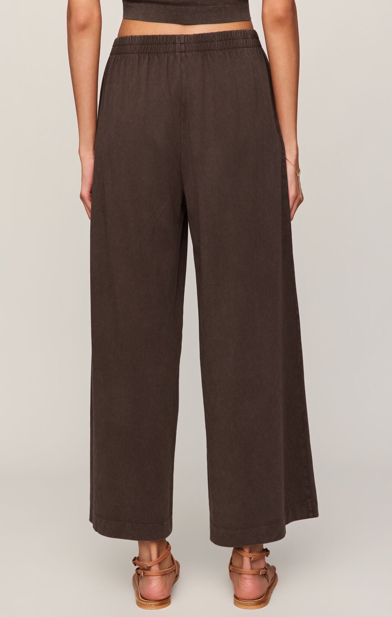 Scout Jersey Crop Flare Pant - Dark Chocolate