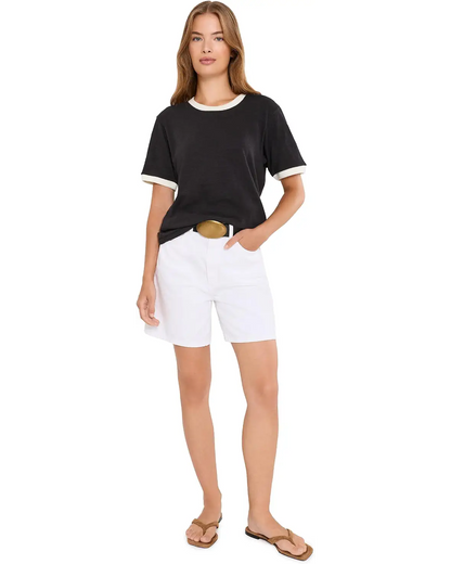 Sunwashed Slub Camp Tee - Black