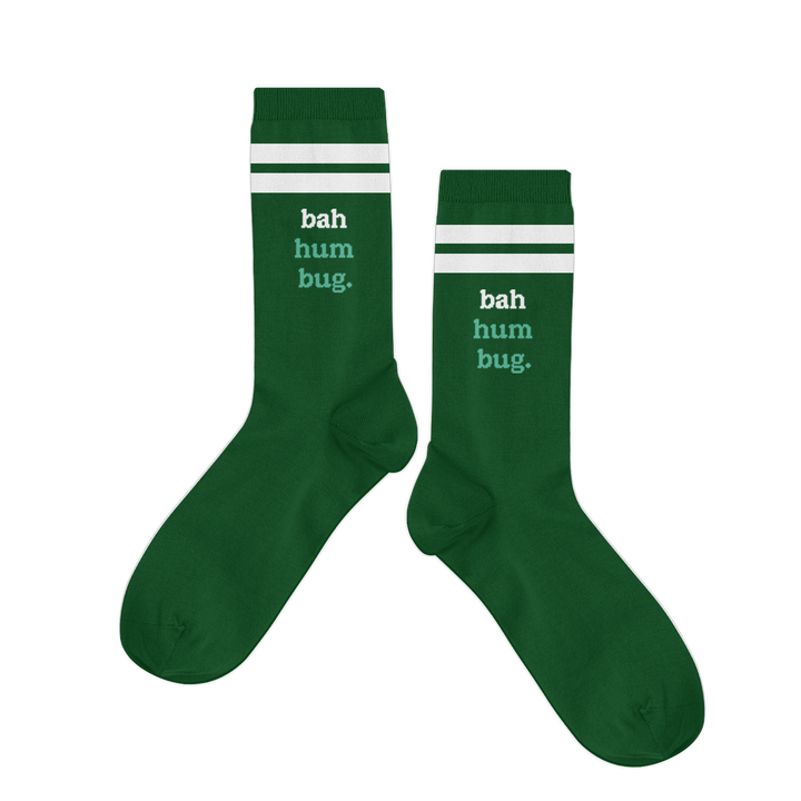 Funny Socks - Bah Hum Bug Socks talking out of turn   
