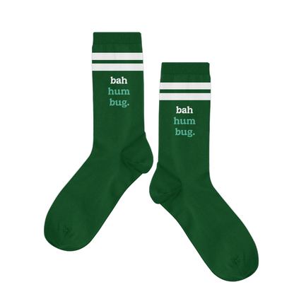 Funny Socks - Bah Hum Bug Socks talking out of turn   