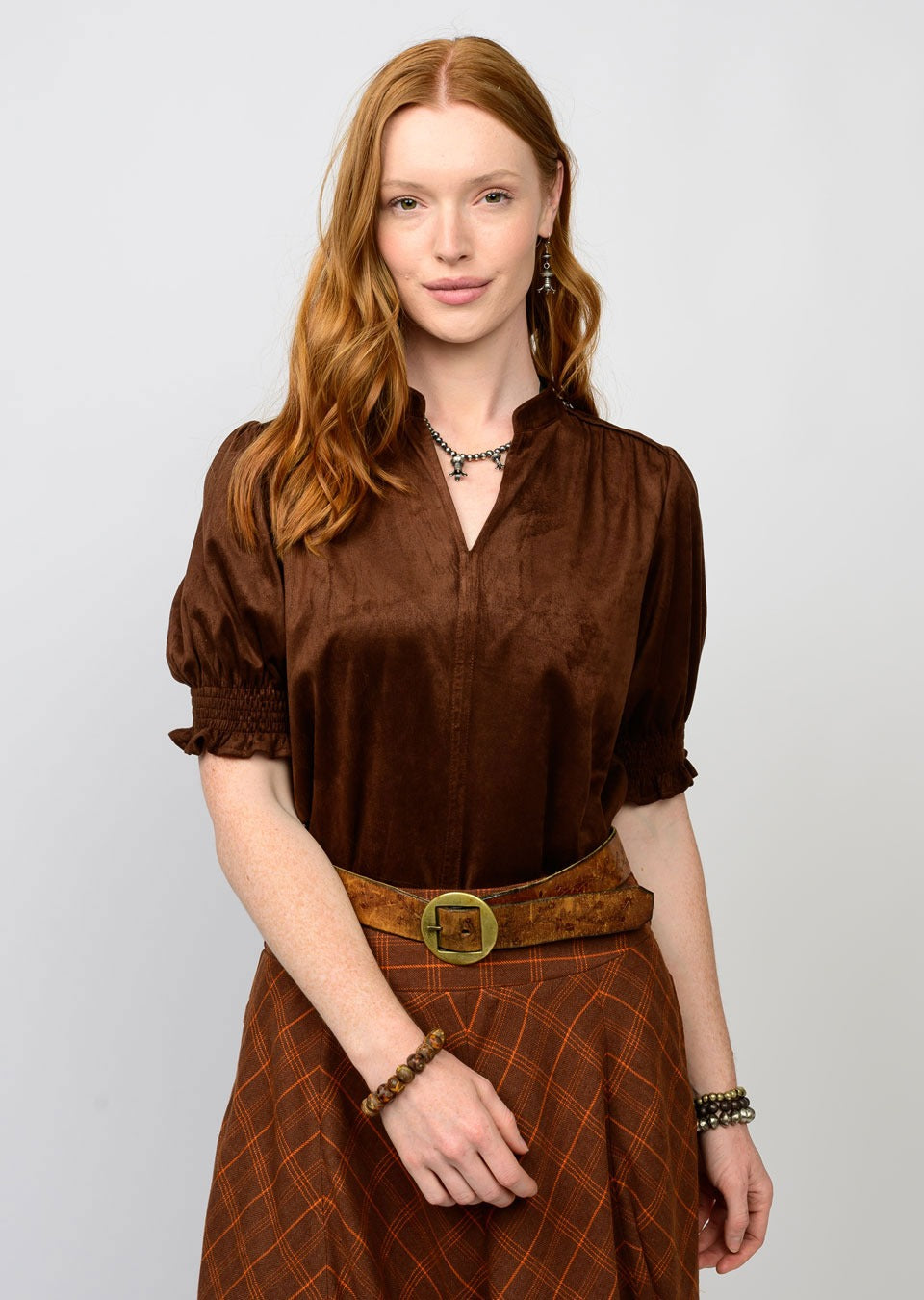 Suede Top - Chocolate Ivy Jane