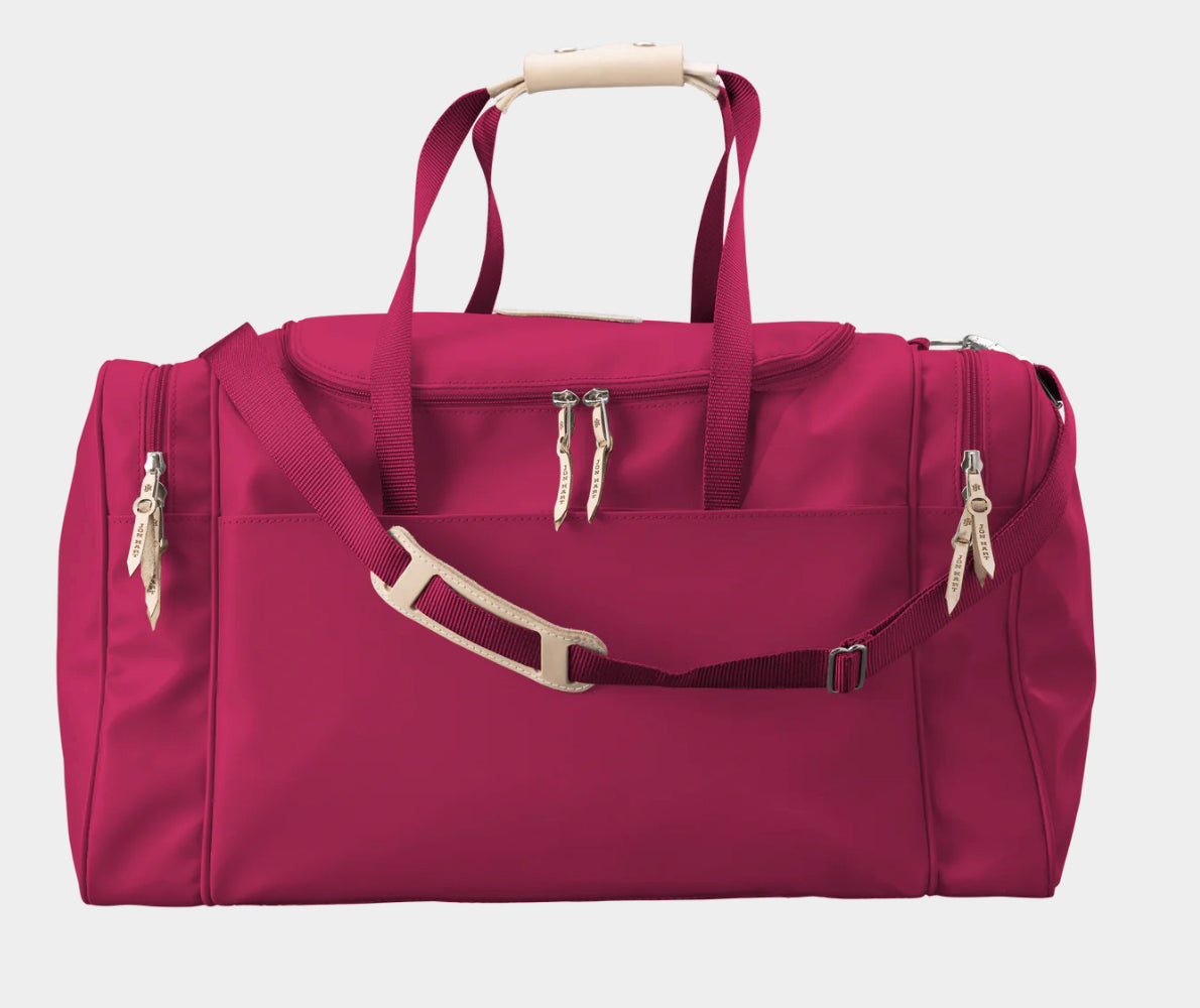 Large Square Duffel (Order in any color!) Duffel Bags Jon Hart Berry Coated Canvas  