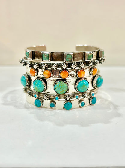 Silver Studded Skinny Cuff Bracelets Jennifer Favour