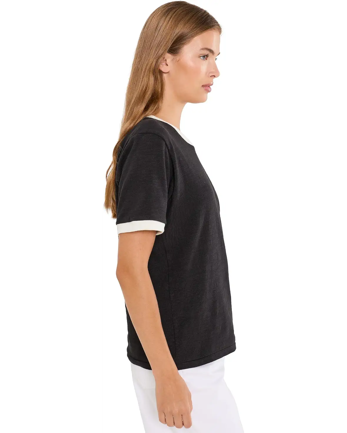 Sunwashed Slub Camp Tee - Black