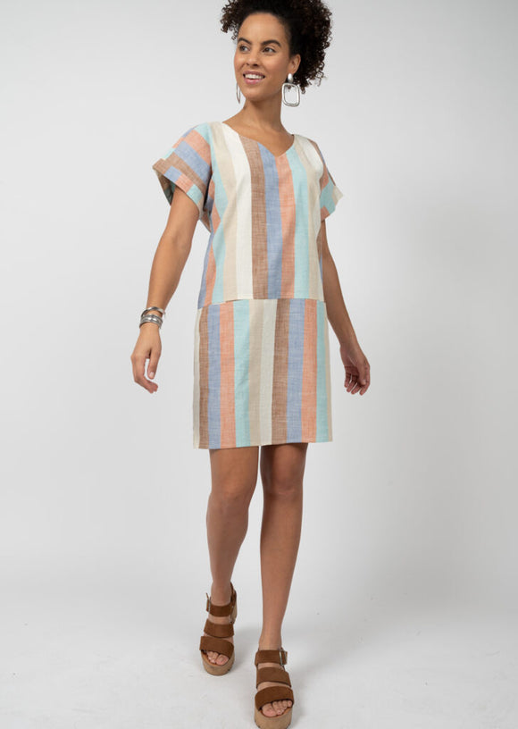 Awning Striped Short Dress