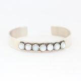 10MM Sterling Cuff with 6mm Mother of Pearl