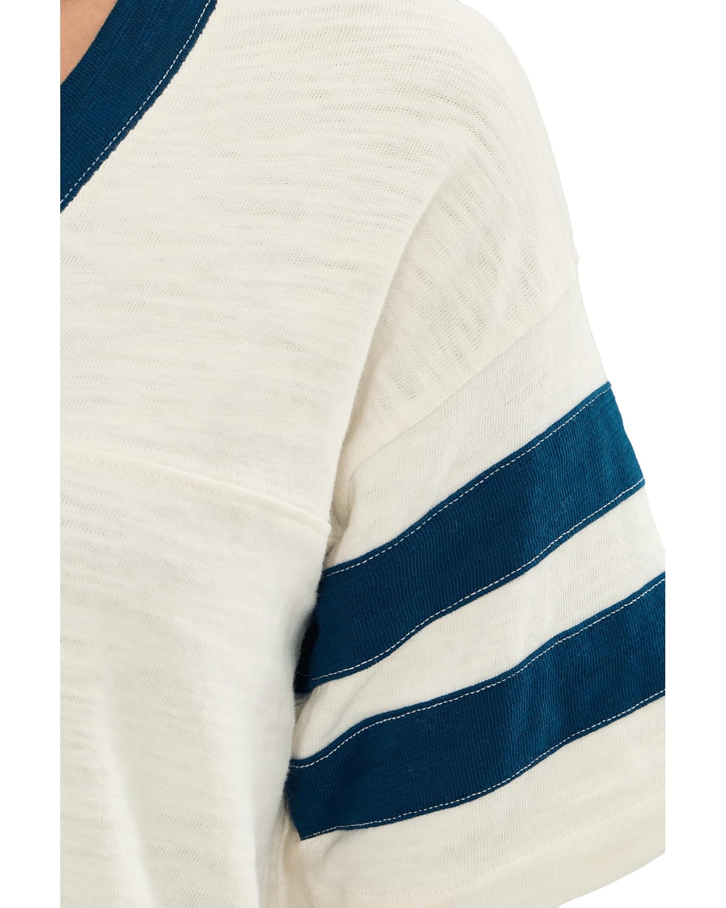 Sunwashed Slub Varsity Tee - Titan Varisty TOP Faherty Brand