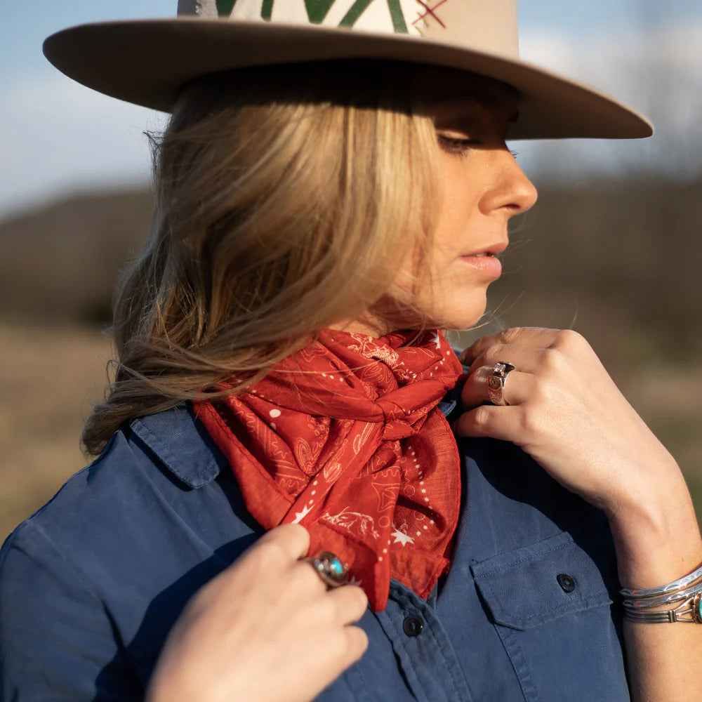 Bandito Red - Scarf Bandana Scarves Fringe Scarves