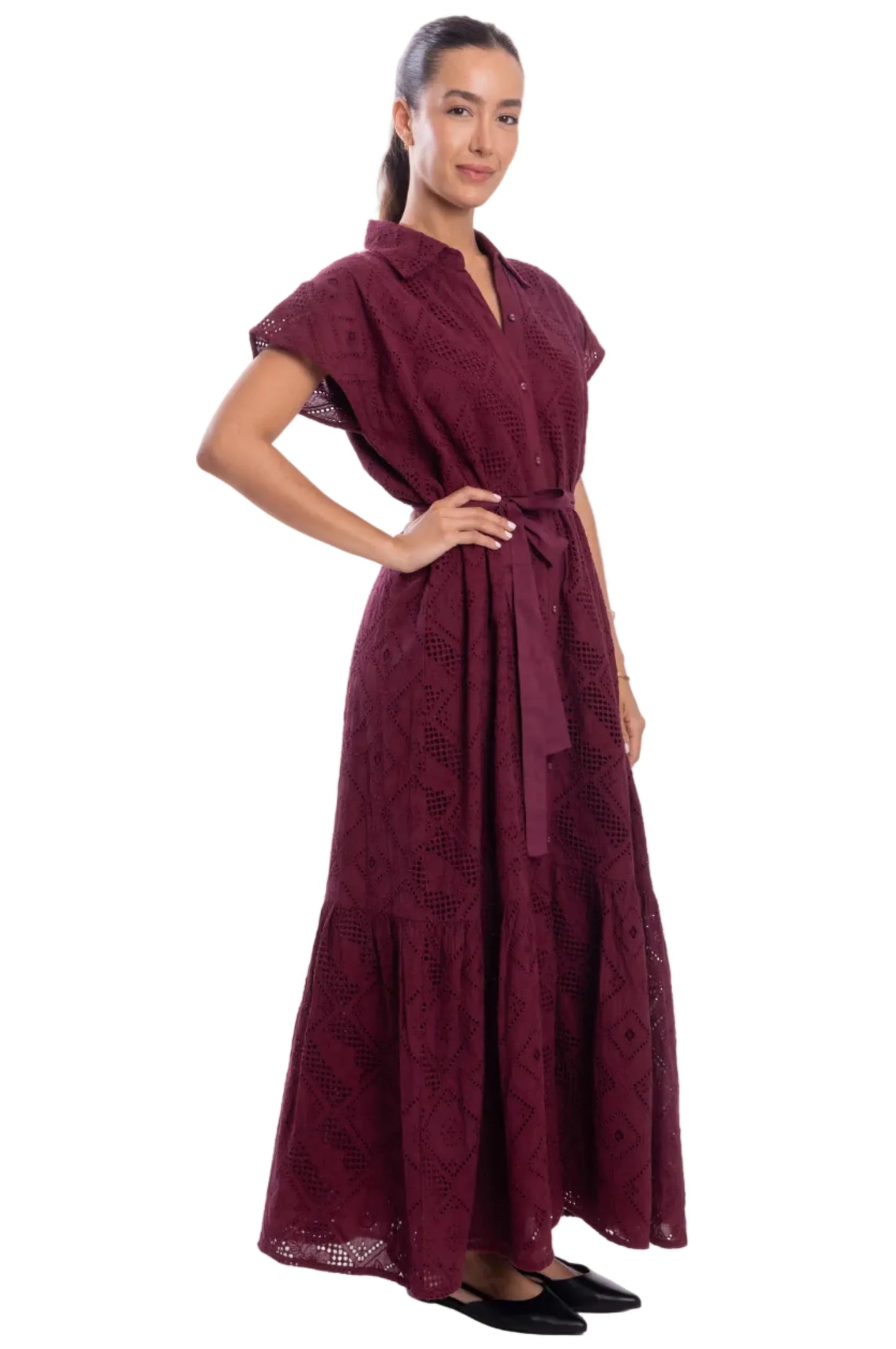 Penelope Dress - Wine Berry
