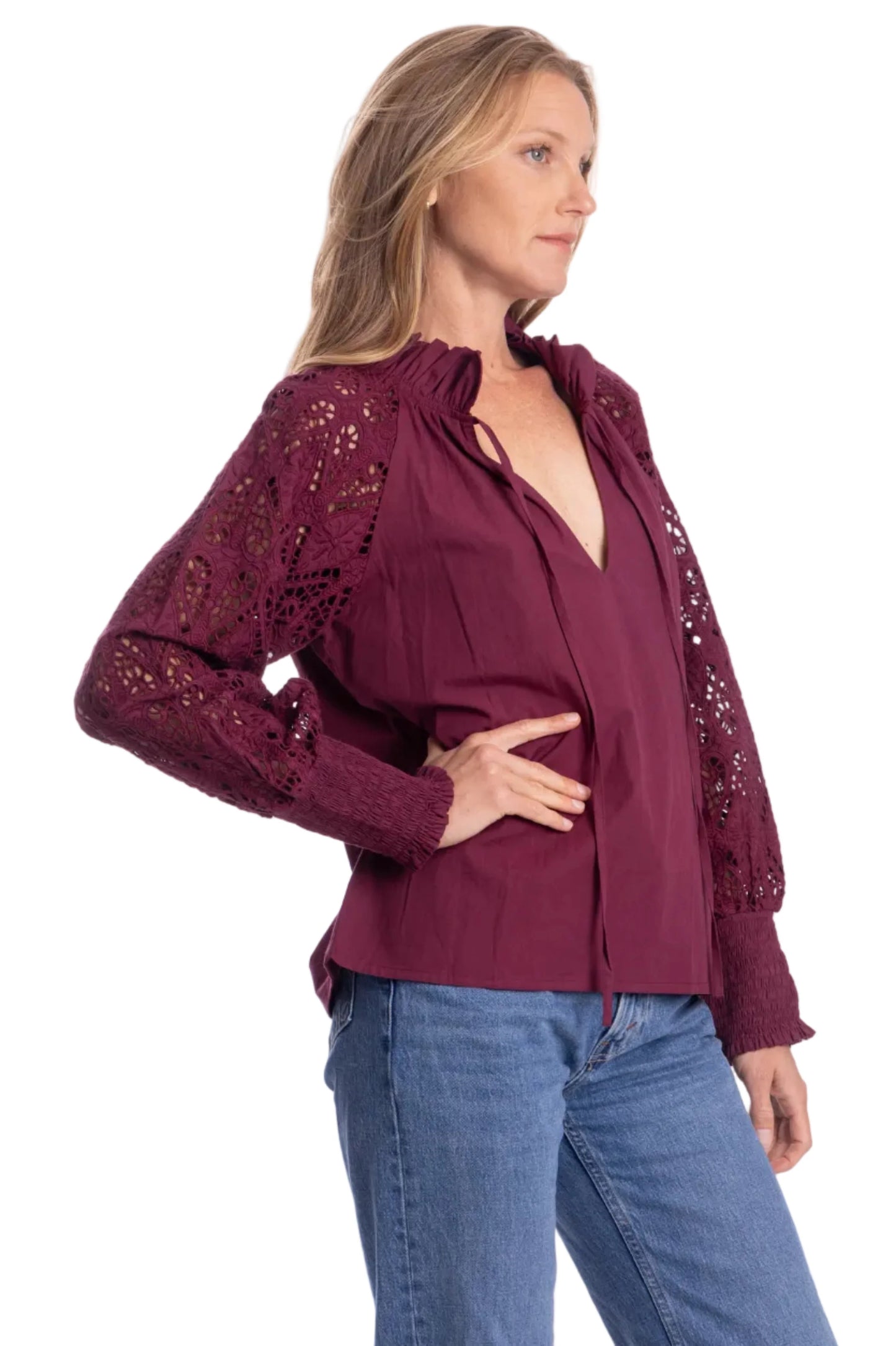 Aura Blouse - Merlot