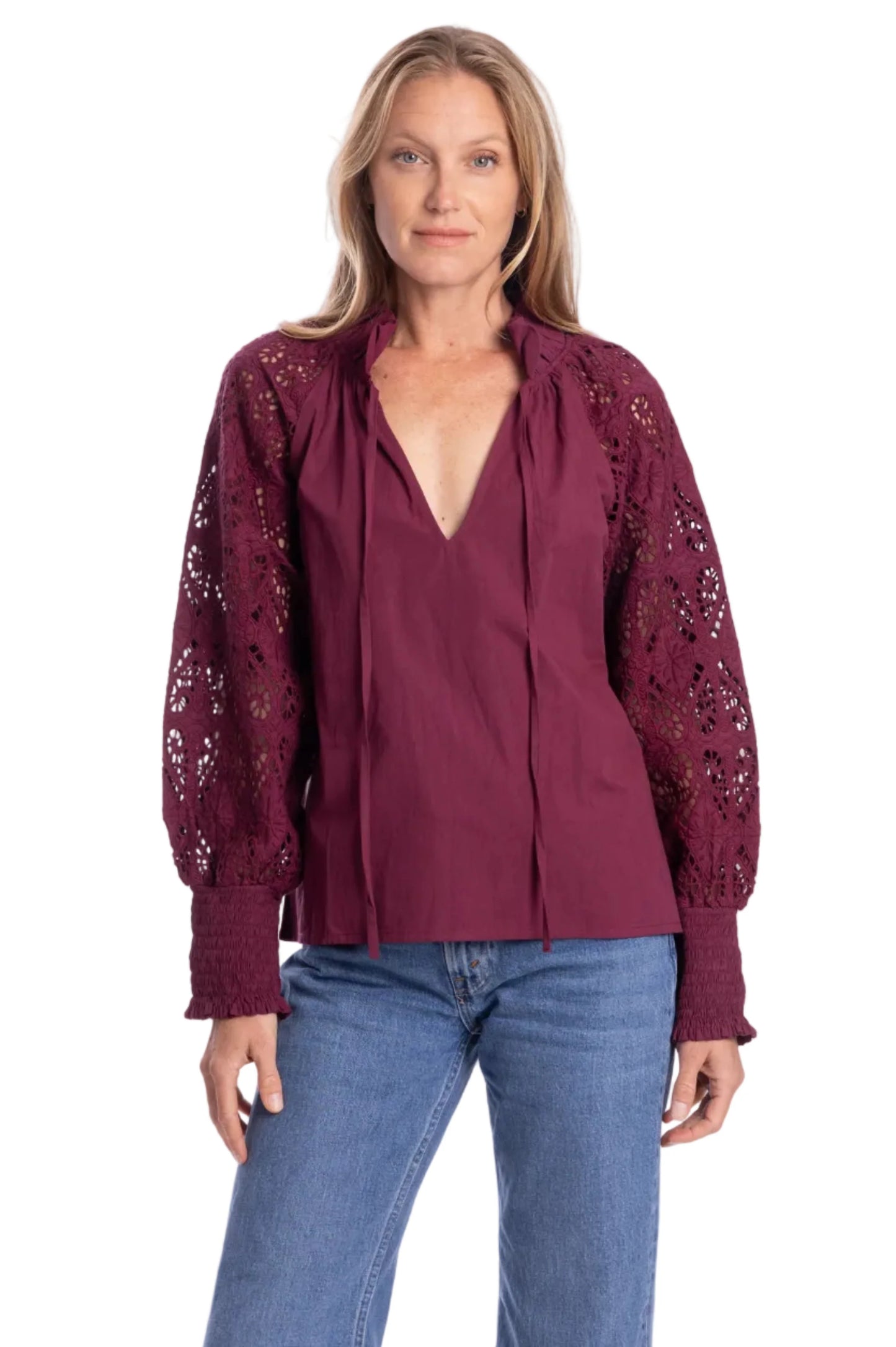Aura Blouse - Merlot