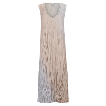 Alquema Havana Long Dress & Collare Coat Matching Set - Silver Sand