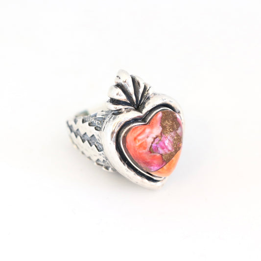 Sacred Heart Ring with Stone Rings Dian Malouf   