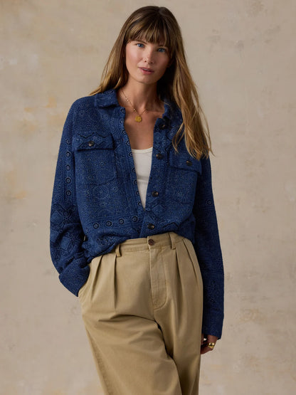 Twill Terry Shirt Jacket