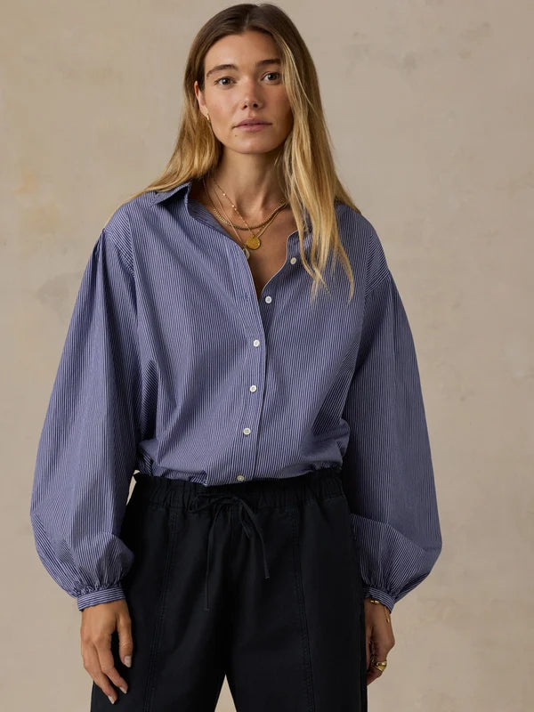 Coastal Poplin Suki Blouse