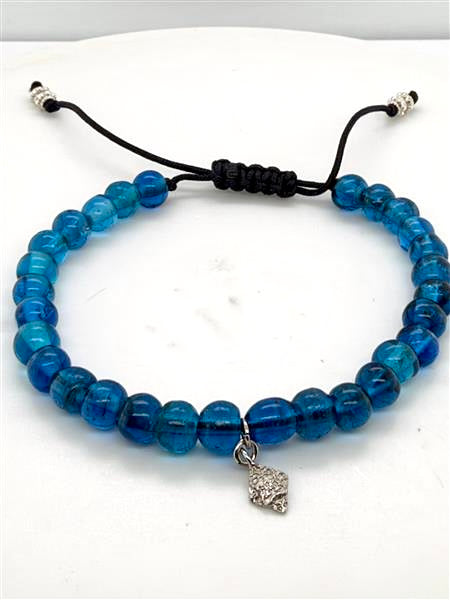 Blackened Blue Glass Bracelet by Armenta