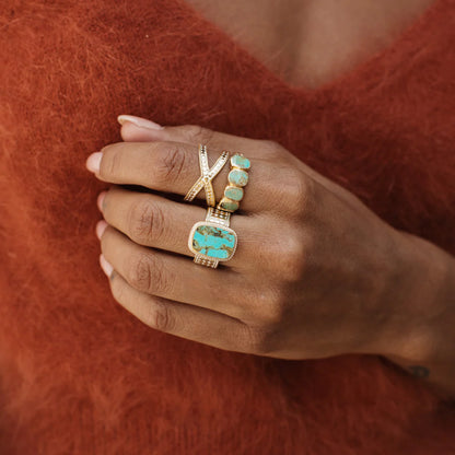 Turquesa Cushion Ring - Size 8