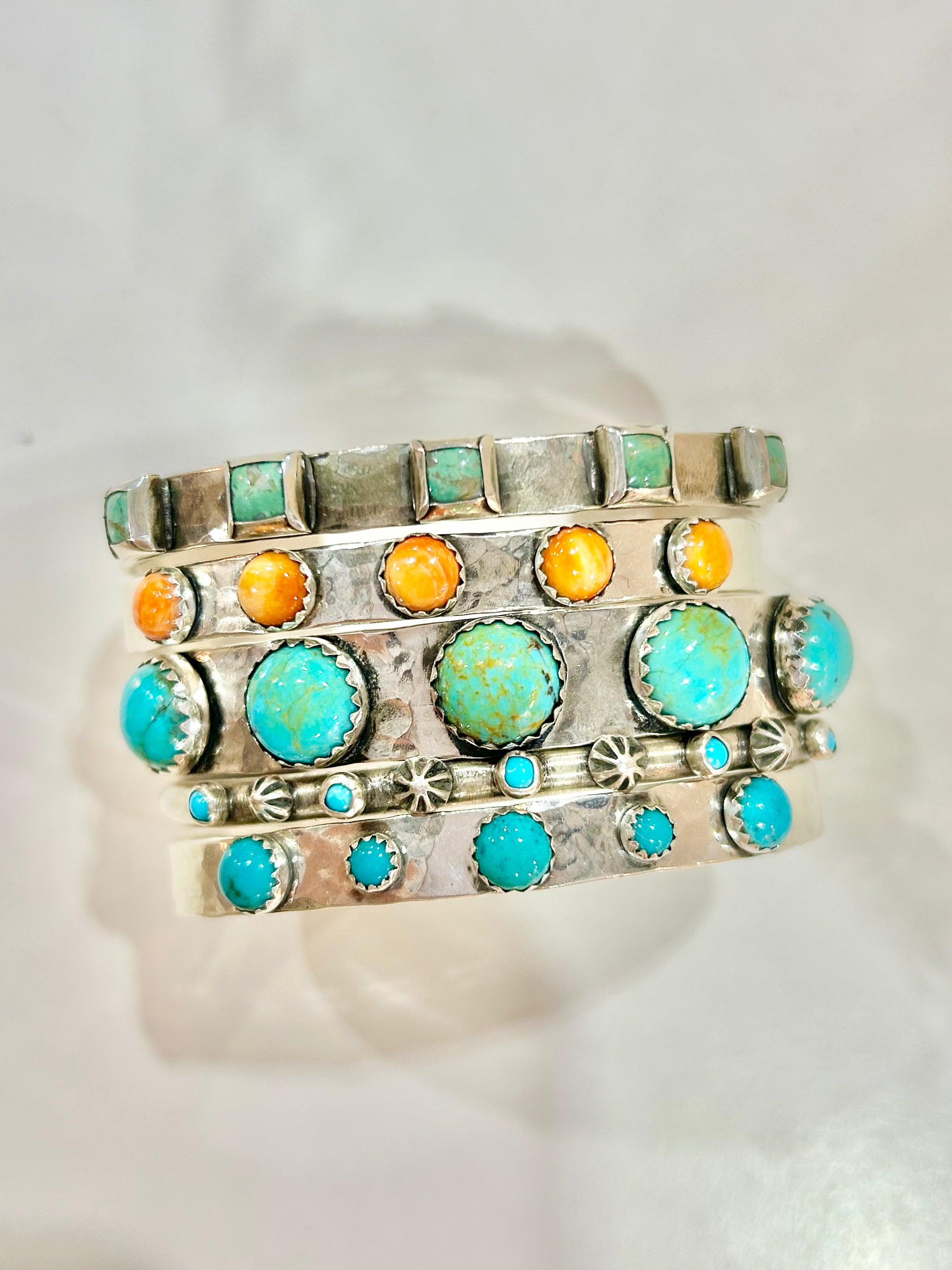 Turquoise with Star Studs Skinny Cuff Cuffs Jennifer Favour