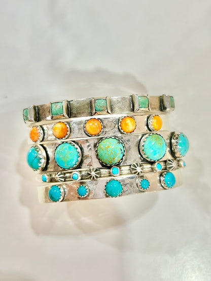 Turquoise with Star Studs Skinny Cuff Cuffs Jennifer Favour