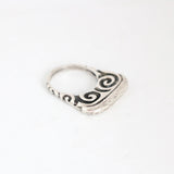 All Silver Swirl Stack Ring